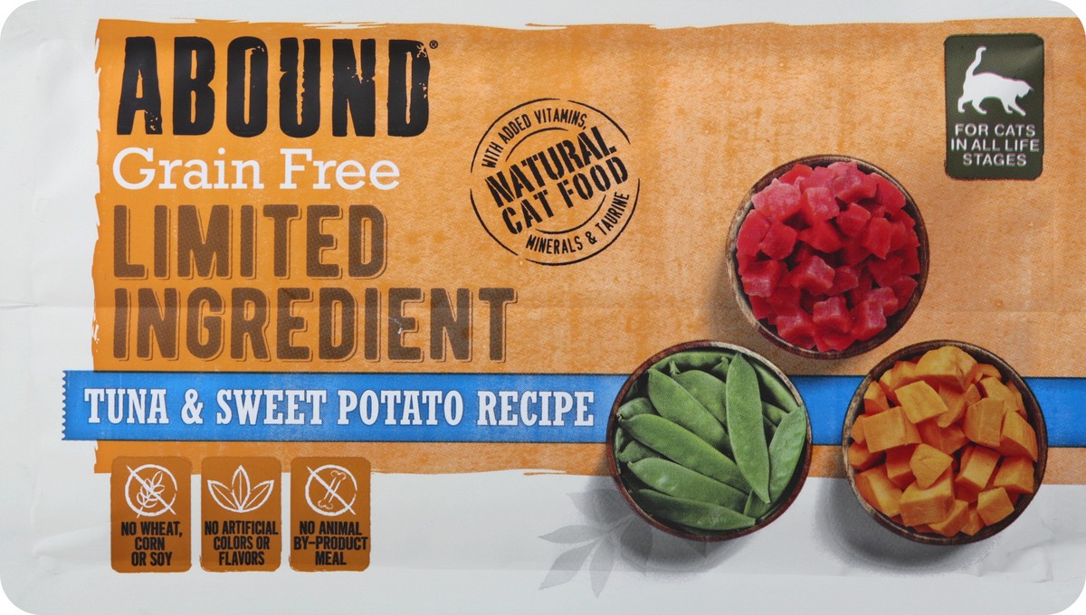 slide 4 of 9, Abound Limited Ingredient Grain Free Tuna & Sweet Potato Recipe Cat Food 48 oz, 48 oz
