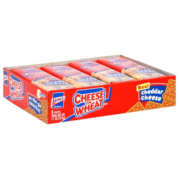 slide 1 of 1, Lance Cracker Cheese/Wh, 8 ct