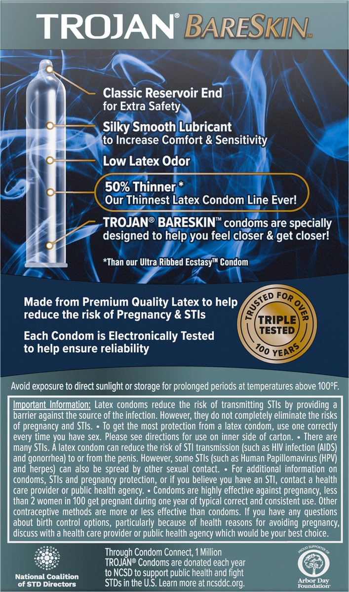 Trojan Bareskin Lubricated Condoms - 10ct 10 ct | Shipt