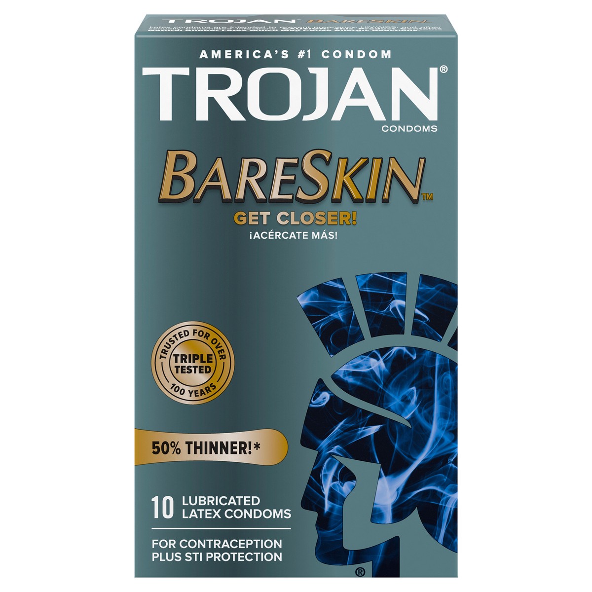 slide 1 of 9, Trojan Bareskin Lubricated Condoms - 10ct, 10 ct