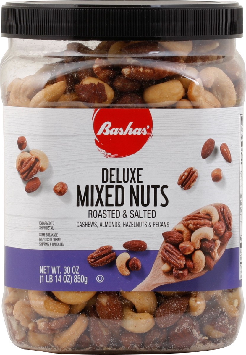 slide 6 of 13, Bashas Deluxe Mixed Nuts, 30 oz