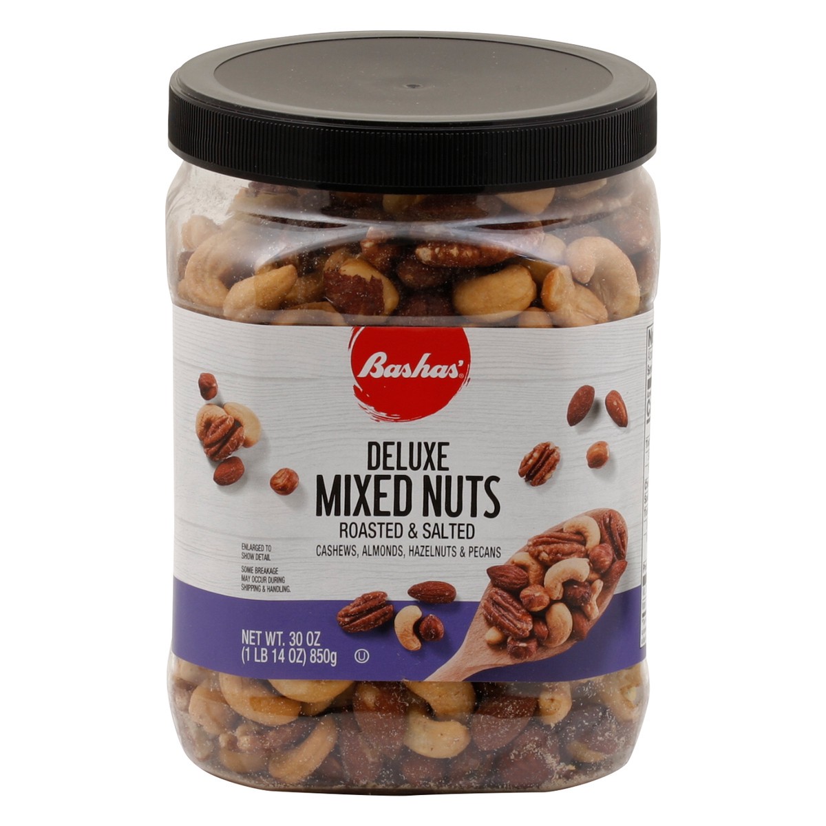 slide 1 of 13, Bashas Deluxe Mixed Nuts, 30 oz