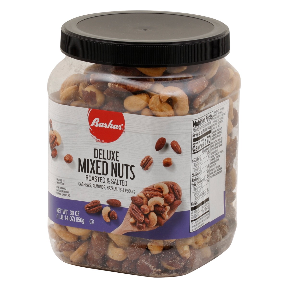 slide 12 of 13, Bashas Deluxe Mixed Nuts, 30 oz