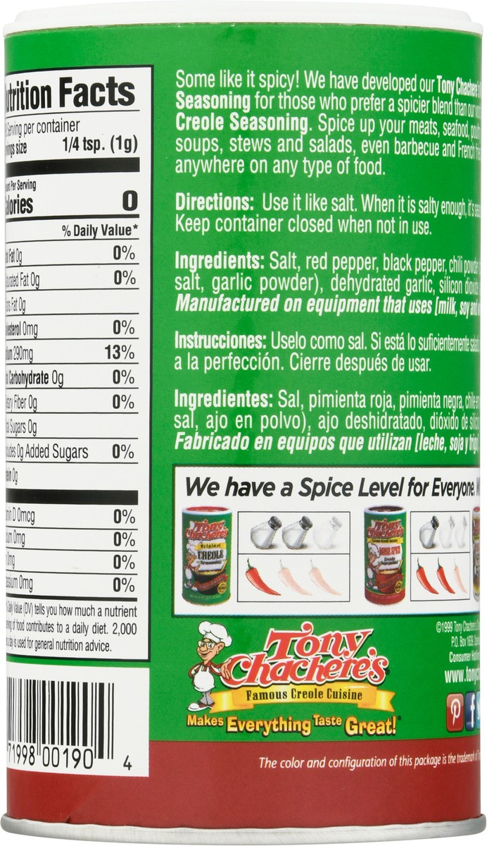 slide 9 of 12, Tony Chachere's Creole More Spice Seasoning 7 oz, 7 oz