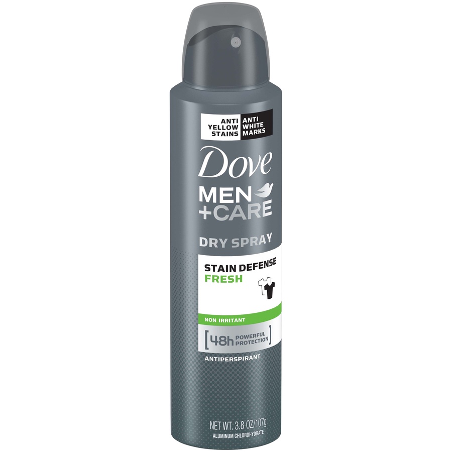 Dove Men + Care No White Marks Antiperspirant Dry Spray Invisible Fresh ...
