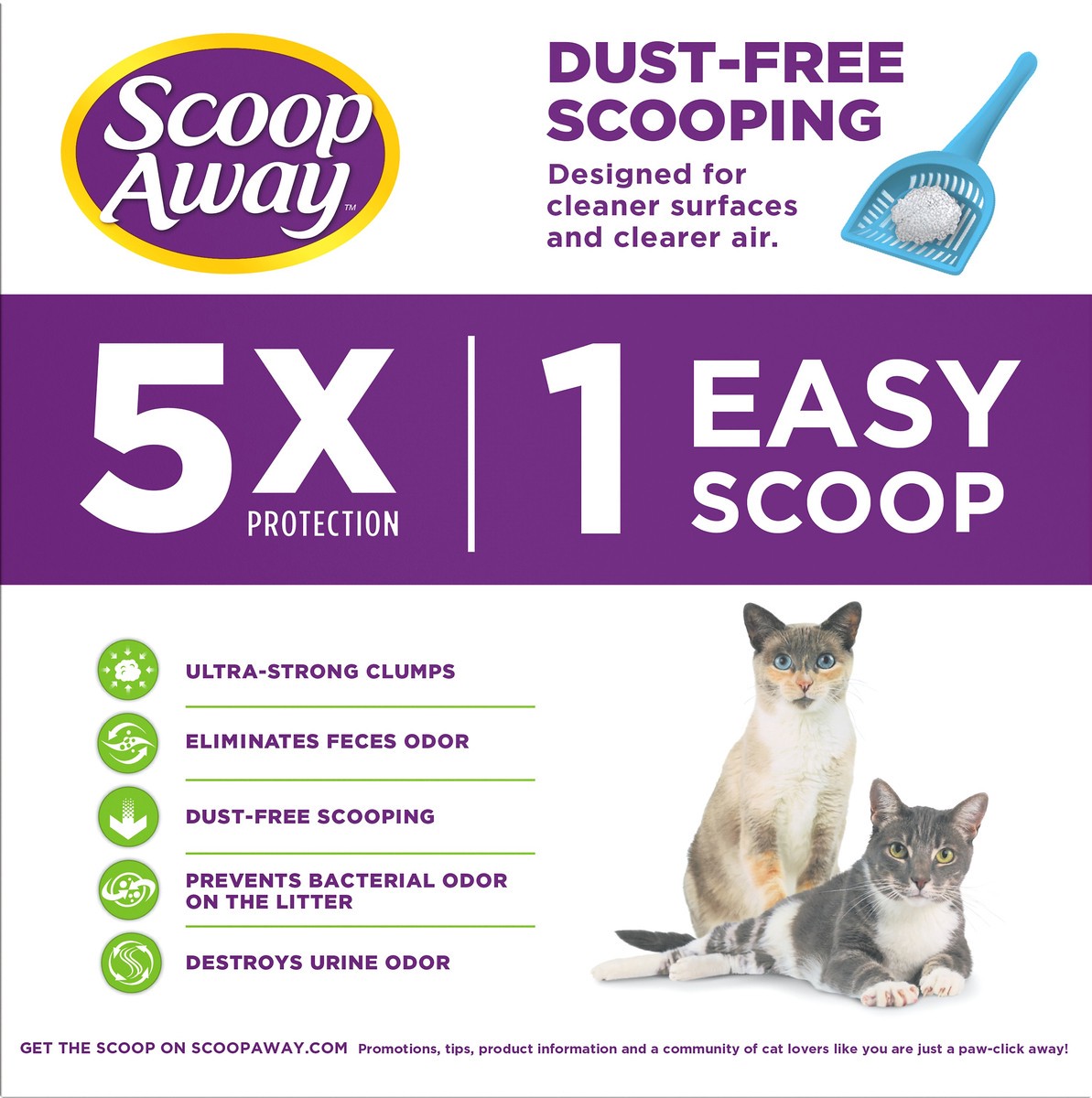 slide 5 of 7, Scoop Away Super Clumping Cat Litter / Fresh Scent, 224 oz