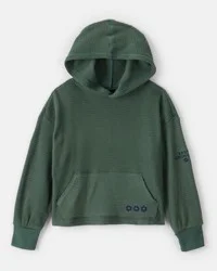 Oshkosh Girls Thermal Hooded Top - Green Emerald 4