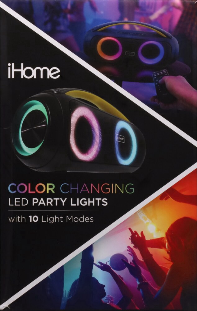 slide 3 of 4, Ihome Color Changing Slashproof Boombox, 1 ct