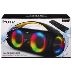 iHome Splashproof Color Changing Boombox, 1 pc