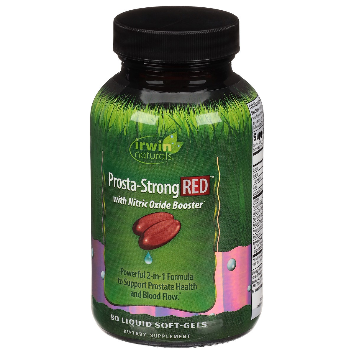 slide 3 of 9, Irwin Naturals Red Prosta-Strong with Nitric Oxide Booster 80 Liquid Soft-Gels, 80 ct