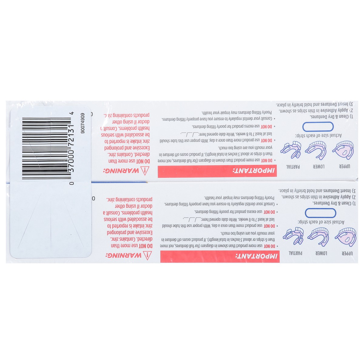 slide 4 of 14, Fixodent Pure Strength Denture Adhesive Cream 2 Value Pack 2 - 2.4 oz Boxes, 2 ct