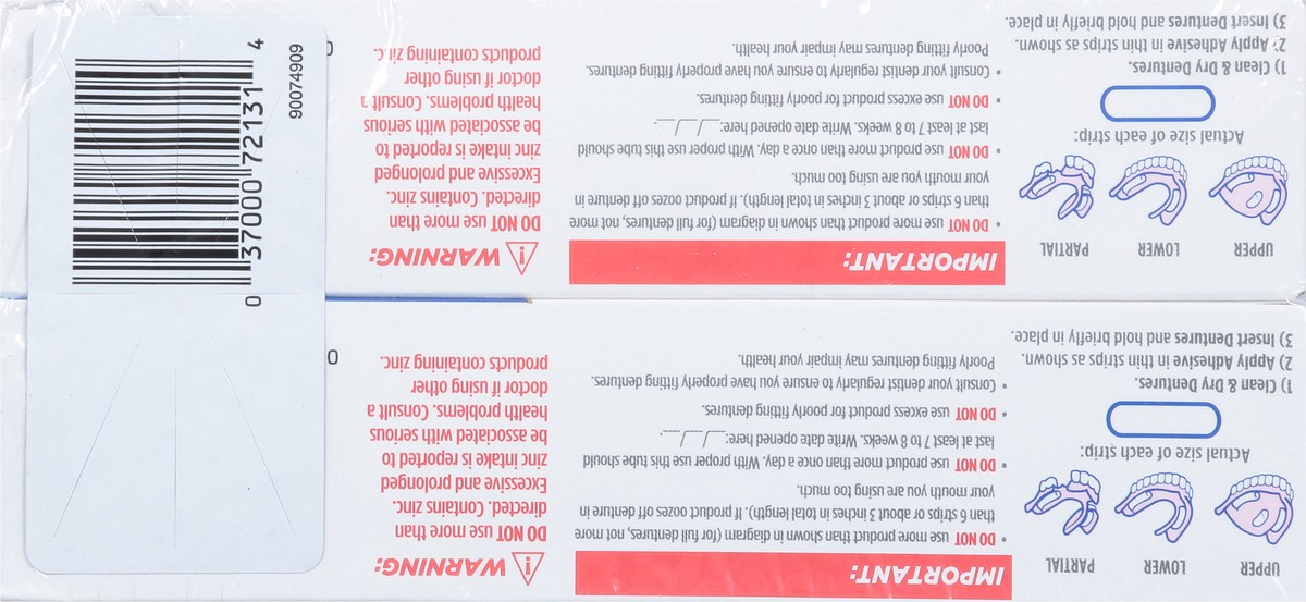 slide 10 of 14, Fixodent Pure Strength Denture Adhesive Cream 2 Value Pack 2 - 2.4 oz Boxes, 2 ct