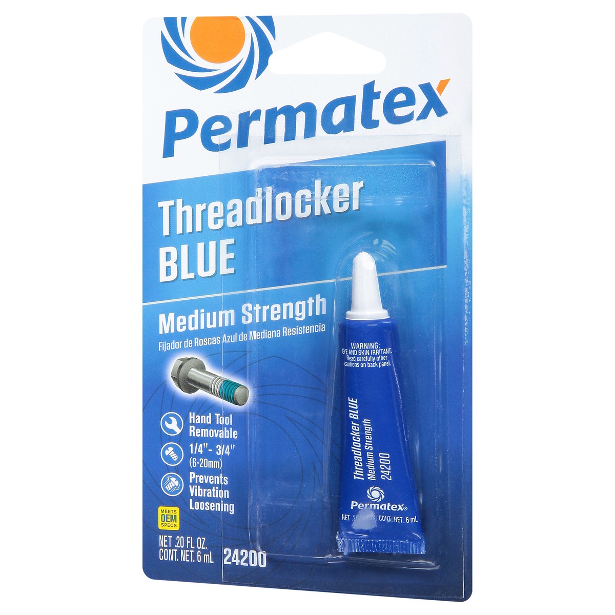 slide 7 of 10, Permatex Blue Medium Strength Threadlocker 0.20 fl oz, 0.2 fl oz