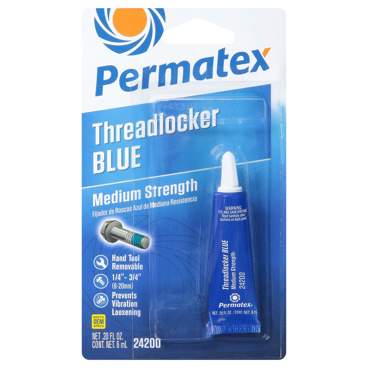 slide 3 of 10, Permatex Blue Medium Strength Threadlocker 0.20 fl oz, 0.2 fl oz