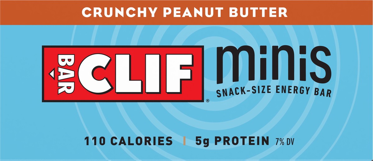 slide 4 of 9, CLIF BAR Minis - Crunchy Peanut Butter - Made with Organic Oats - 5g Protein - Non-GMO - Plant Based - Snack-Size Energy Bars - 0.99 oz. (10 Pack), 0.99 oz, 10 ct