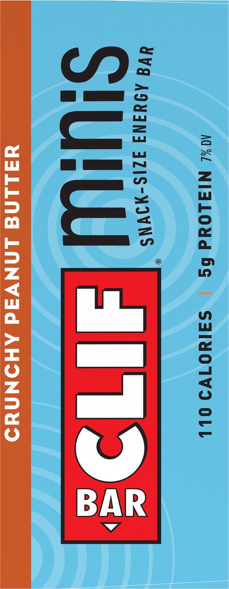 slide 7 of 9, CLIF BAR Minis - Crunchy Peanut Butter - Made with Organic Oats - 5g Protein - Non-GMO - Plant Based - Snack-Size Energy Bars - 0.99 oz. (10 Pack), 0.99 oz, 10 ct