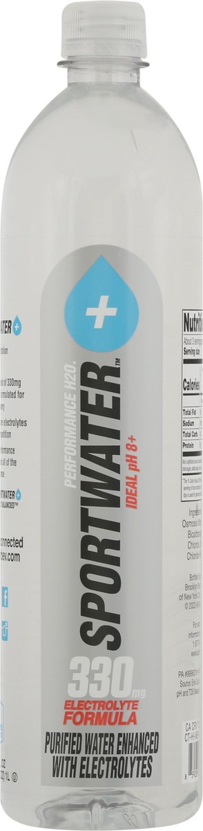 slide 13 of 13, Sportwater Electrolyte Formula Purified Water 33.8 fl oz, 33 oz