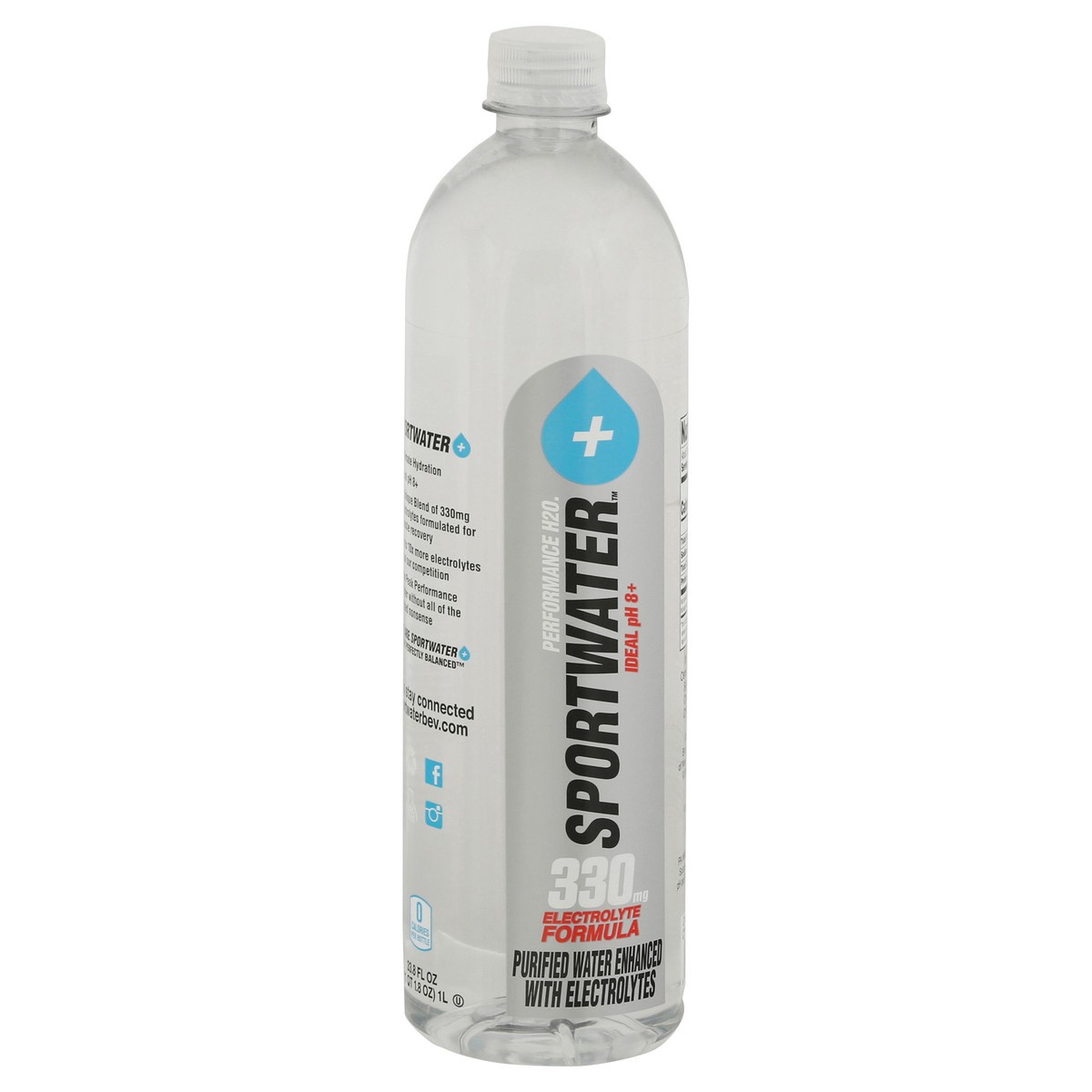 slide 9 of 13, Sportwater Electrolyte Formula Purified Water 33.8 fl oz, 33 oz