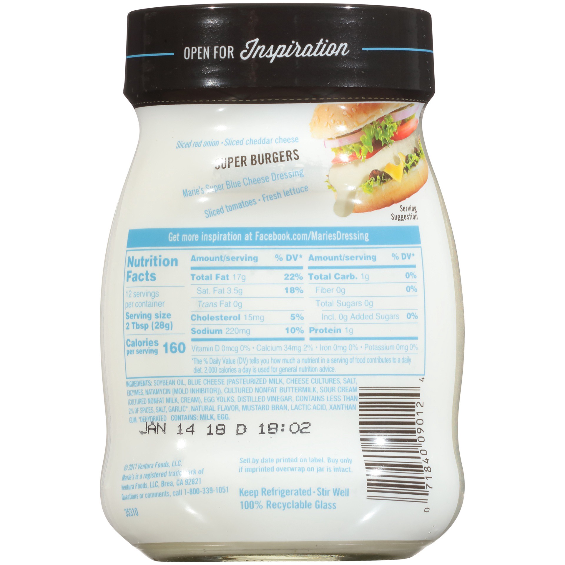 slide 2 of 8, Marie's Marie's Super Blue Cheese Dressing, 12 ct