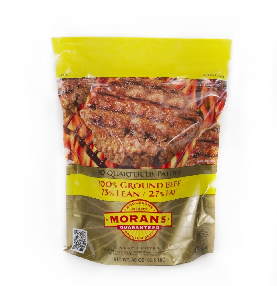 slide 1 of 1, Morans Patties 73% Lean, 40 oz