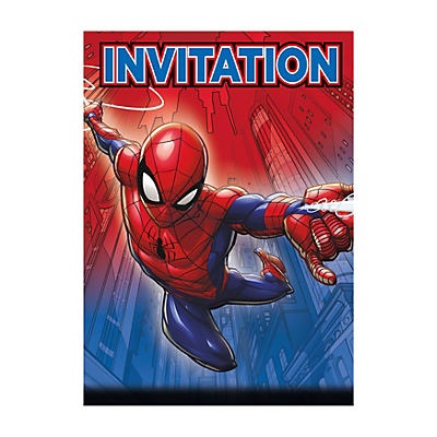 slide 1 of 1, Unique Industries Spiderman Invitations, 8 ct