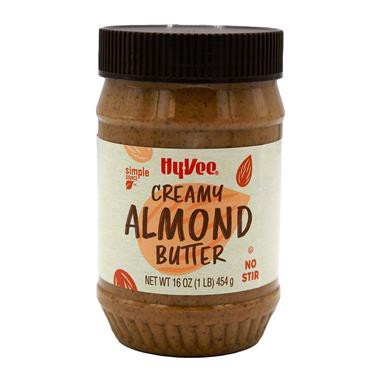 slide 1 of 1, Hy-Vee Creamy Almond Butter, 16 oz