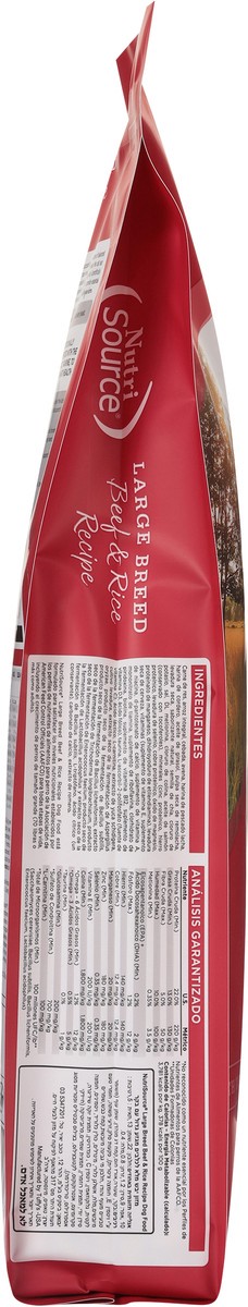 slide 3 of 14, NutriSource Large Breed For All Life Stages Beef & Rice Recipe Dog Food 26 lb, 416 oz