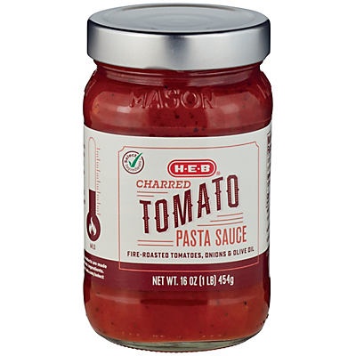 slide 1 of 1, H-E-B Select Ingredients Charred Tomato Pasta Sauce, 16 oz