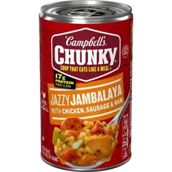 Campbell's Chunky Jazzy Jambalaya with Chicken, Sausage and Ham Soup, 18.6 oz Can