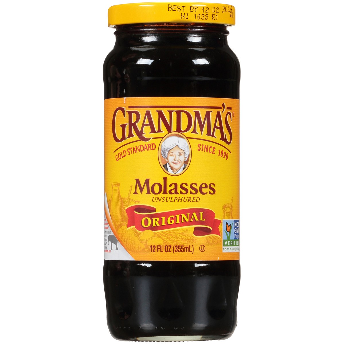 slide 1 of 11, Grandma's Original Unsulphured Molasses 12 fl. oz. Jar, 12 fl oz