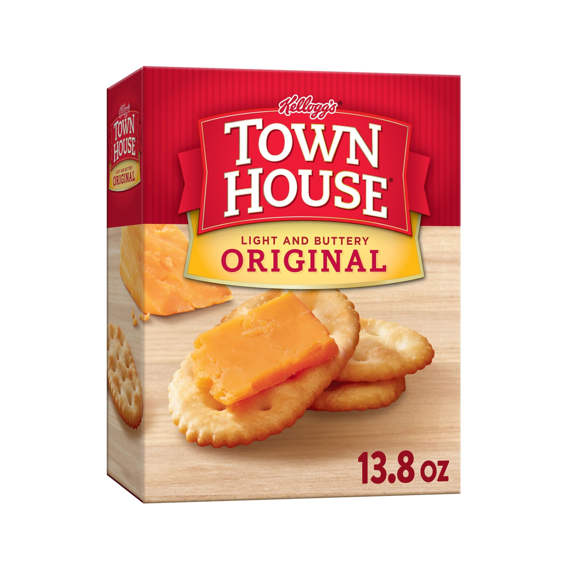 slide 1 of 6, Kellogg's Town House Crackers, Baked Snack Crackers, Party Snacks, Original, 13.8 oz