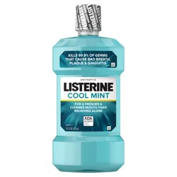 Listerine Cool Mint Intense Antiseptic Mouthwash for Bad Breath, 1 L