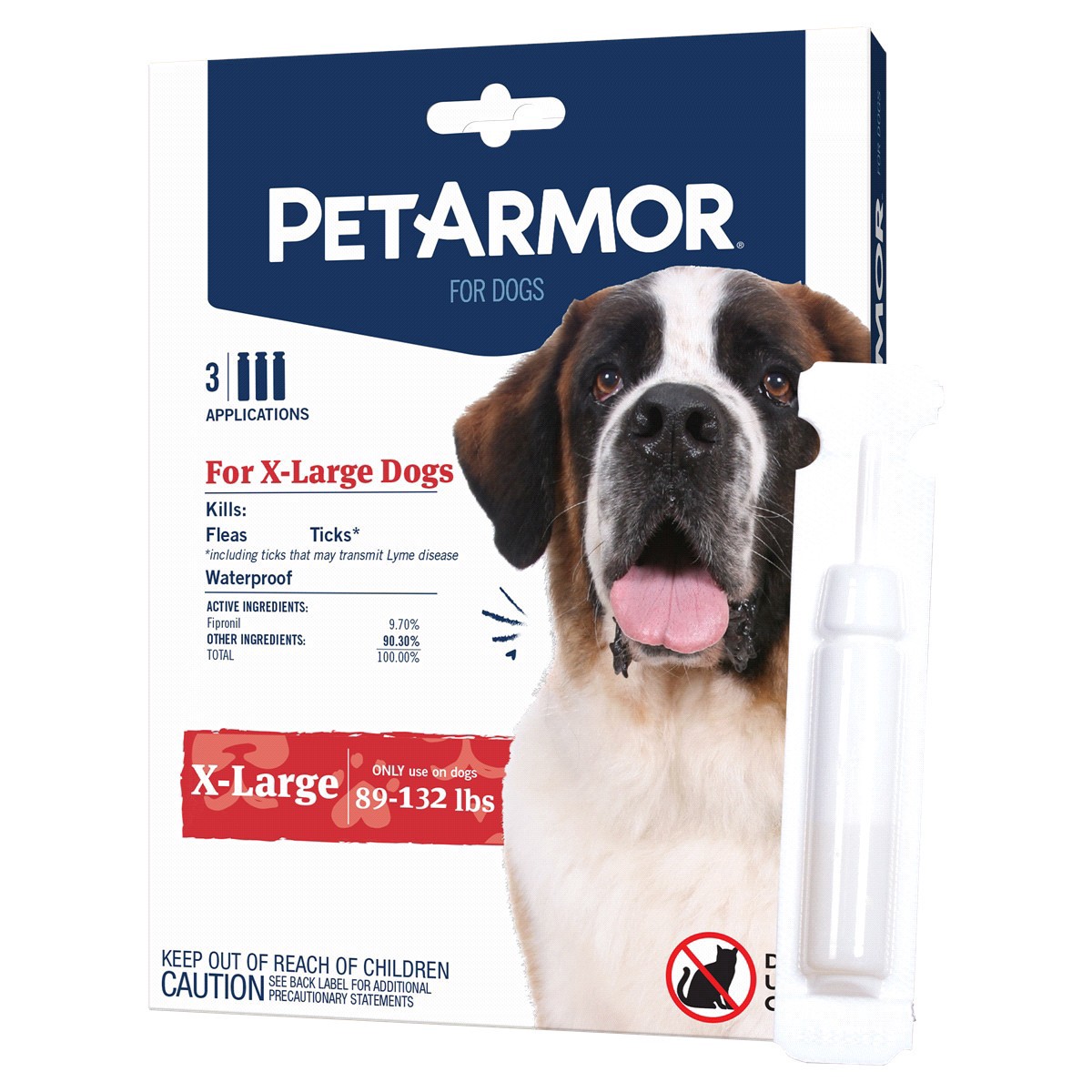 slide 3 of 21, Petarmor Flea&Tick For Dogs 89-132Lb, 1 ct