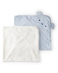 Carter's Baby 2-Pack Hooded Towels - Blue Blue OSZ