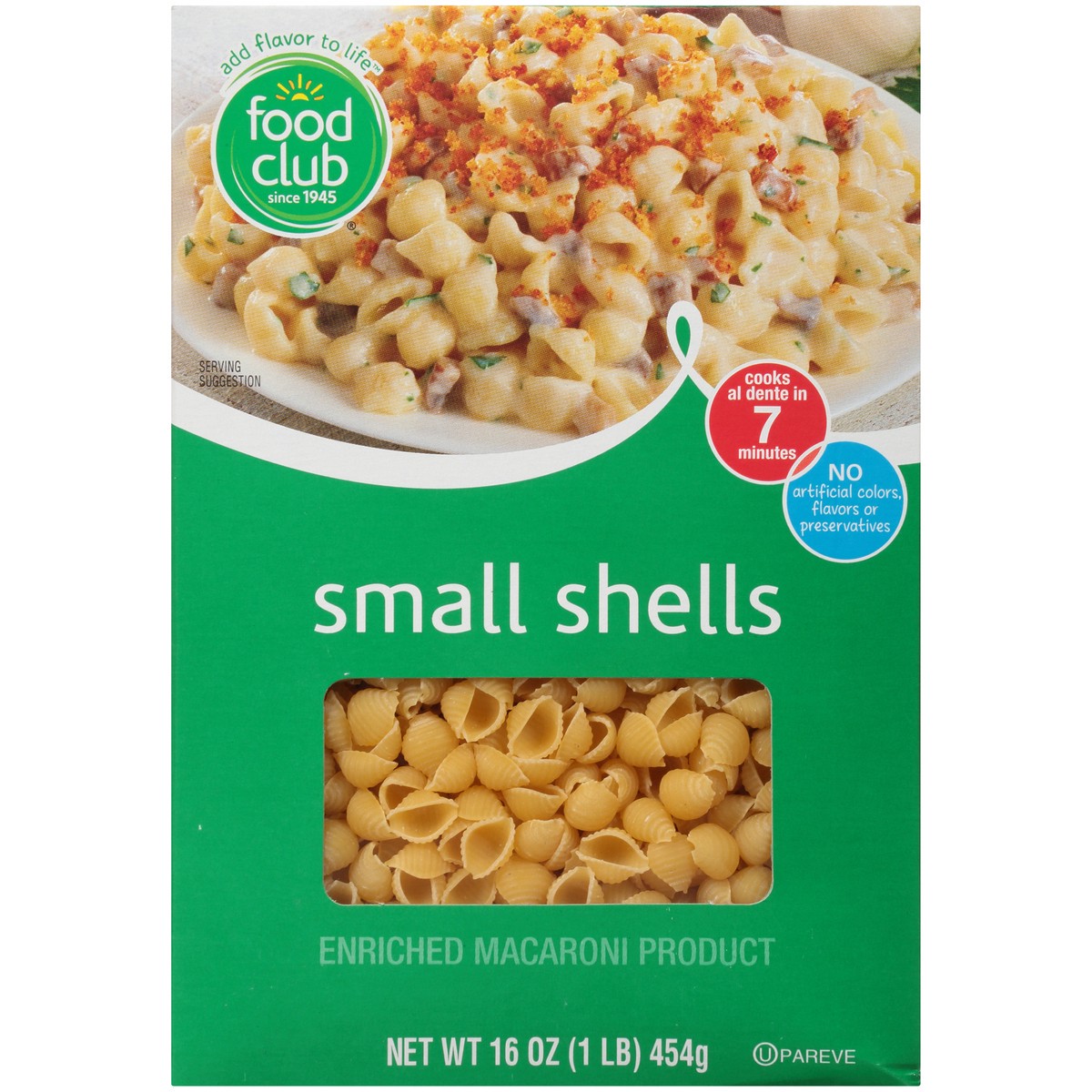 slide 6 of 9, Food Club Small Shells 16 oz, 16 oz
