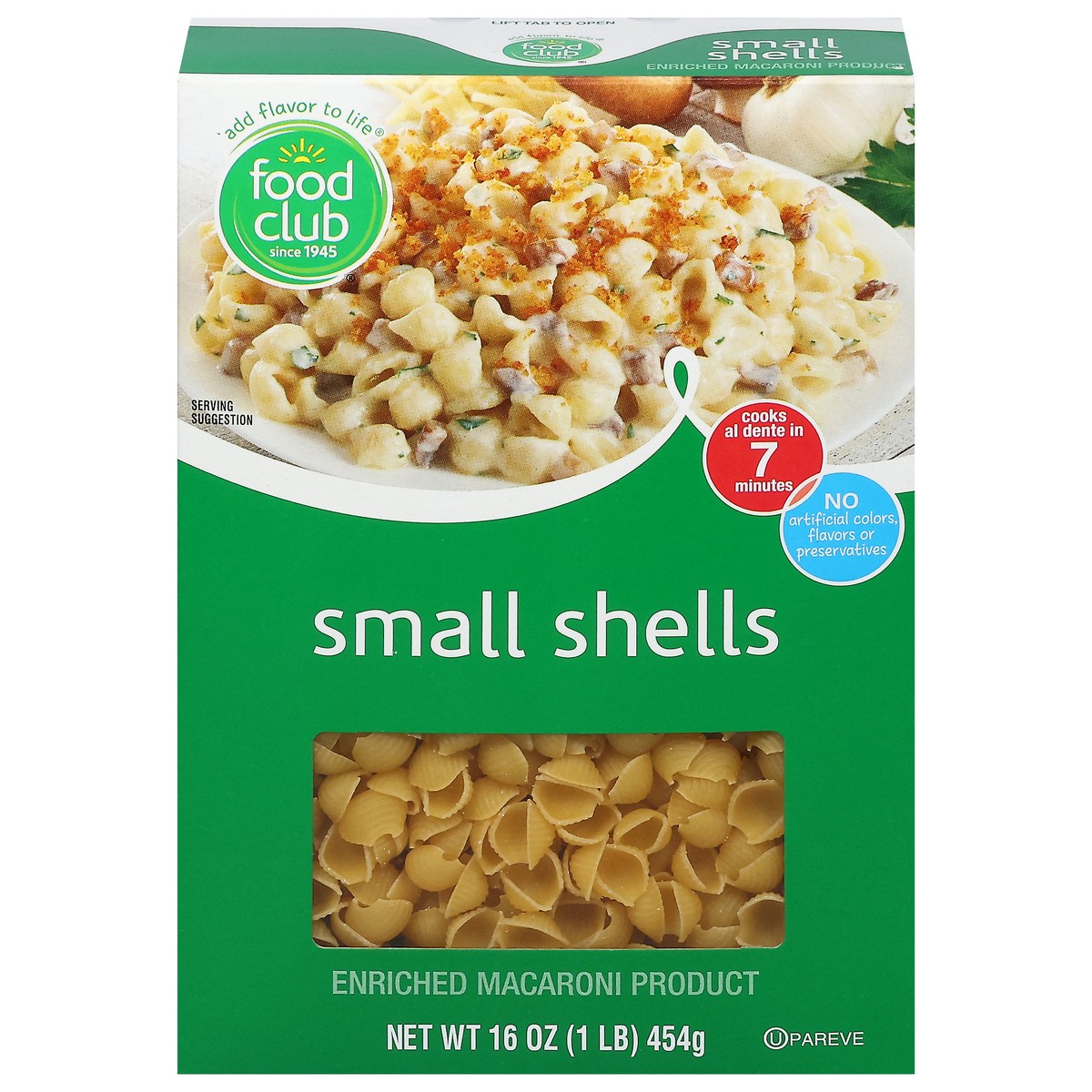 slide 1 of 9, Food Club Small Shells 16 oz, 16 oz