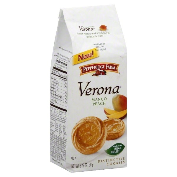 slide 1 of 1, Pepperidge Farm Verona Mango Peach Cookies, 6.75 oz