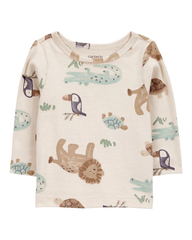 slide 4 of 5, Carter's Baby 2-Piece Long-Sleeve Tee & Waffle Knit Coverall Set - Green Green 12M, 2 pc