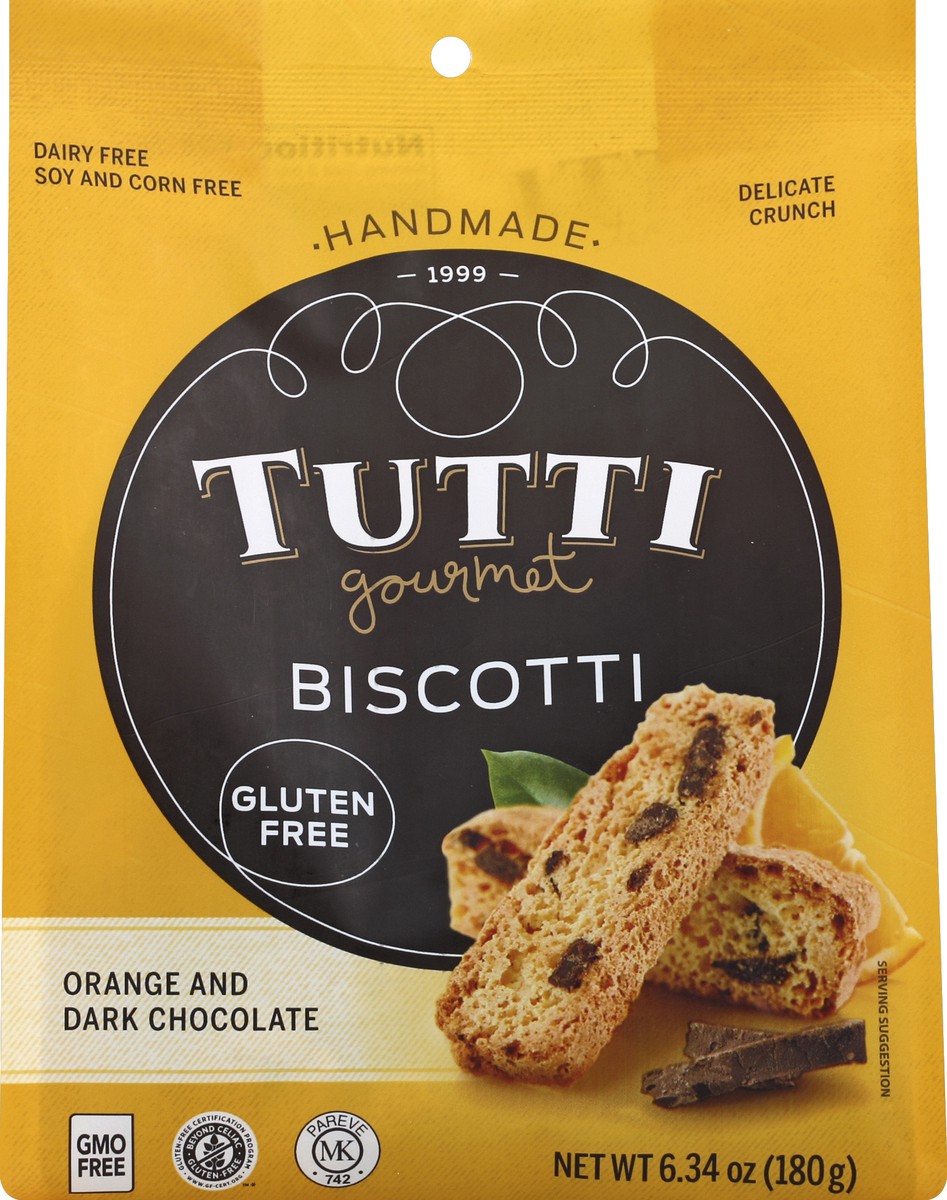 slide 2 of 3, Tutti Gluten Free Gourmet Orange & Dark Chocolate Biscotti 6.34 oz, 6.34 oz