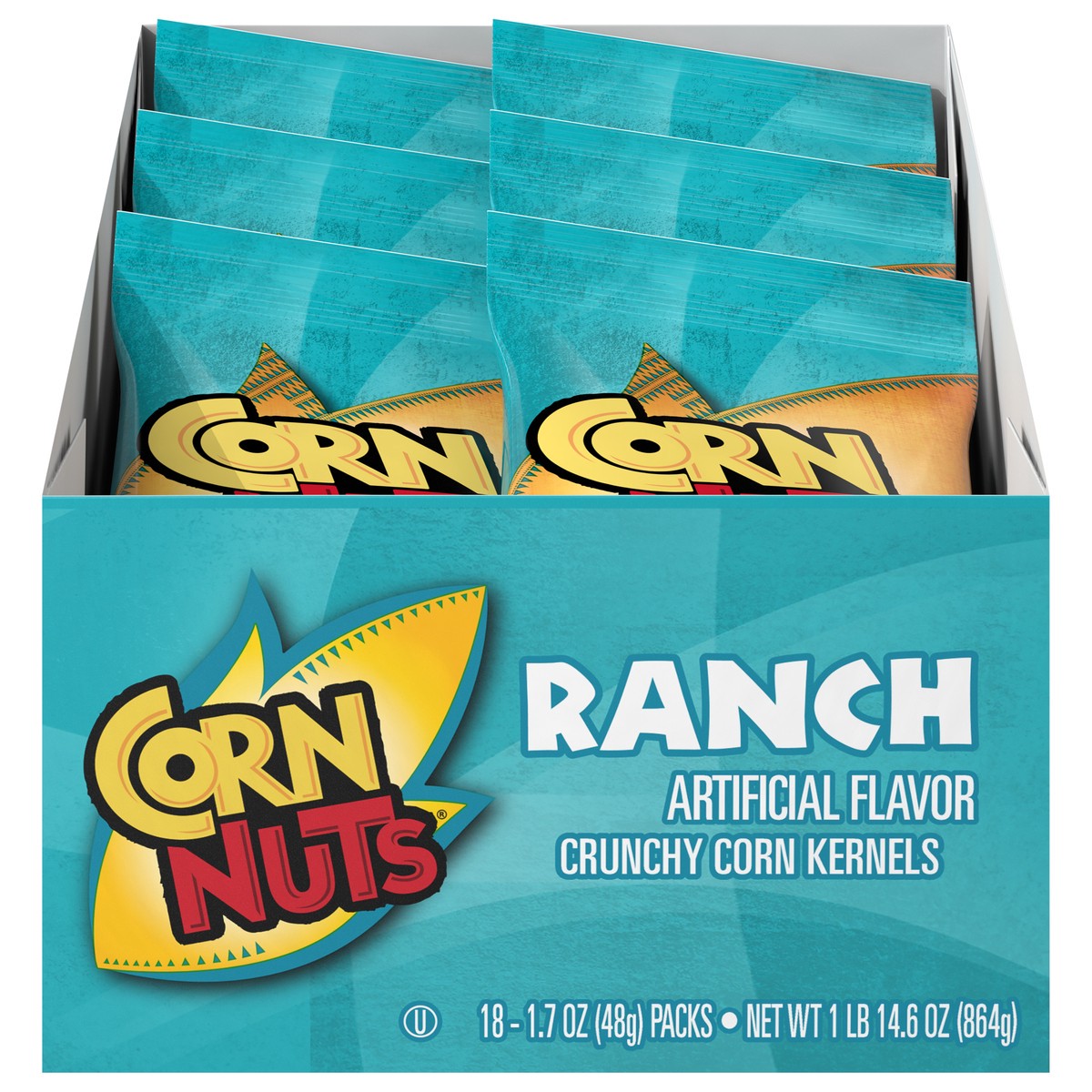 slide 1 of 7, Corn Nuts Crunchy Ranch Corn Kernels 18 - 1.7 oz Packs, 18 ct