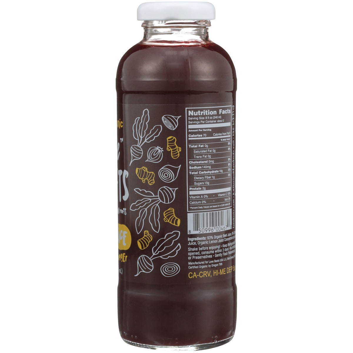 slide 8 of 9, Love Beets Organic Beet Juice with a Hint of Ginger - 14 fl oz, 14 fl oz