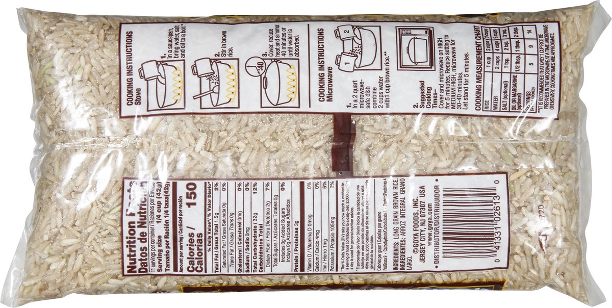 slide 8 of 9, Goya Long Grain Brown Rice 16 oz, 16 oz