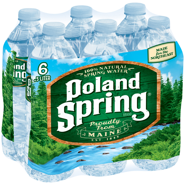 slide 1 of 1, Poland Spring Natural Spring Water - 6 ct; 16.9 fl oz, 6 ct; 16.9 fl oz