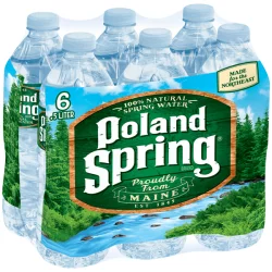 Poland Spring Natural Spring Water - 6 ct; 16.9 fl oz