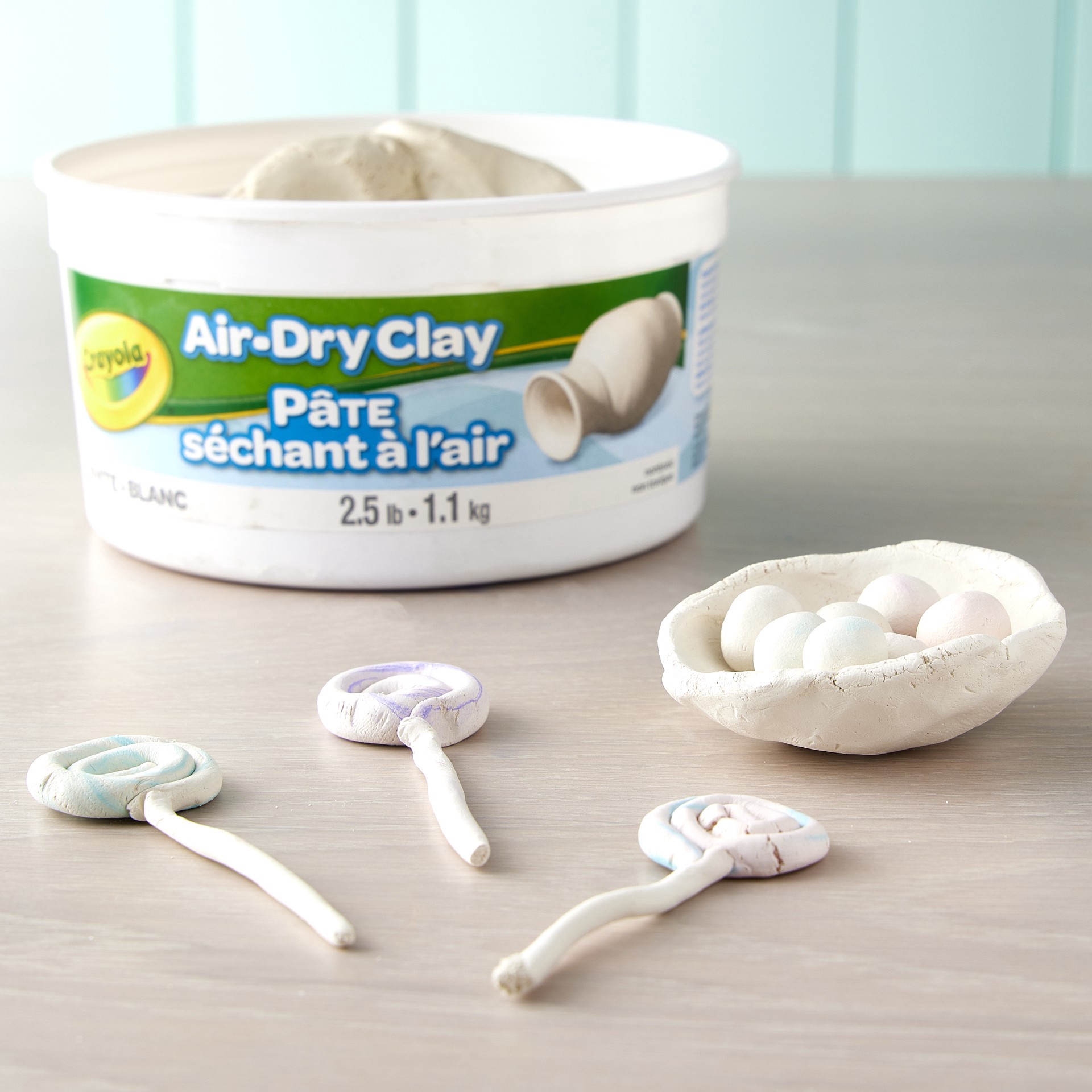 slide 5 of 5, Crayola Air Dry White Clay, 2.5lb., 2.5 lb