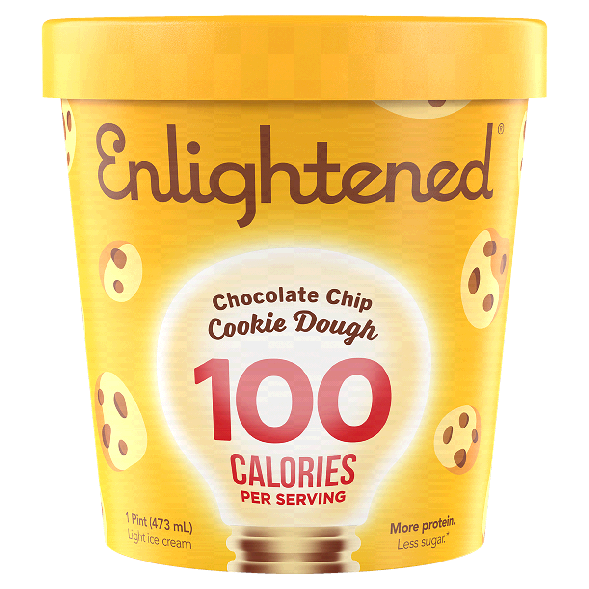 slide 1 of 1, Enlightened Kookie Dough Greek Frozen Yogurt 16 fl oz, 16 oz