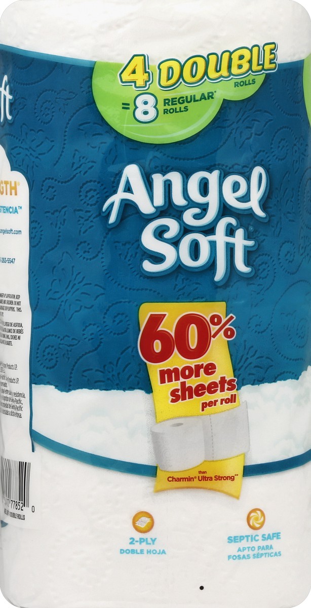 slide 3 of 4, Angel Soft Bath Tissue Double Rolls, 4 ct