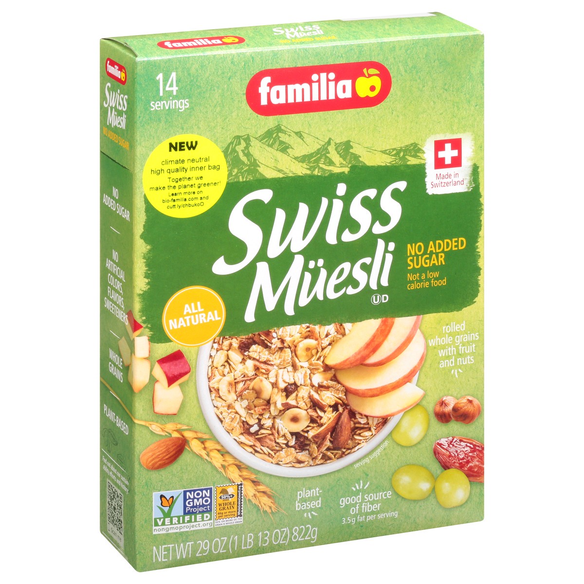 slide 2 of 13, Familia No Sugar Added Swiss Muesli Cereal, 32 oz