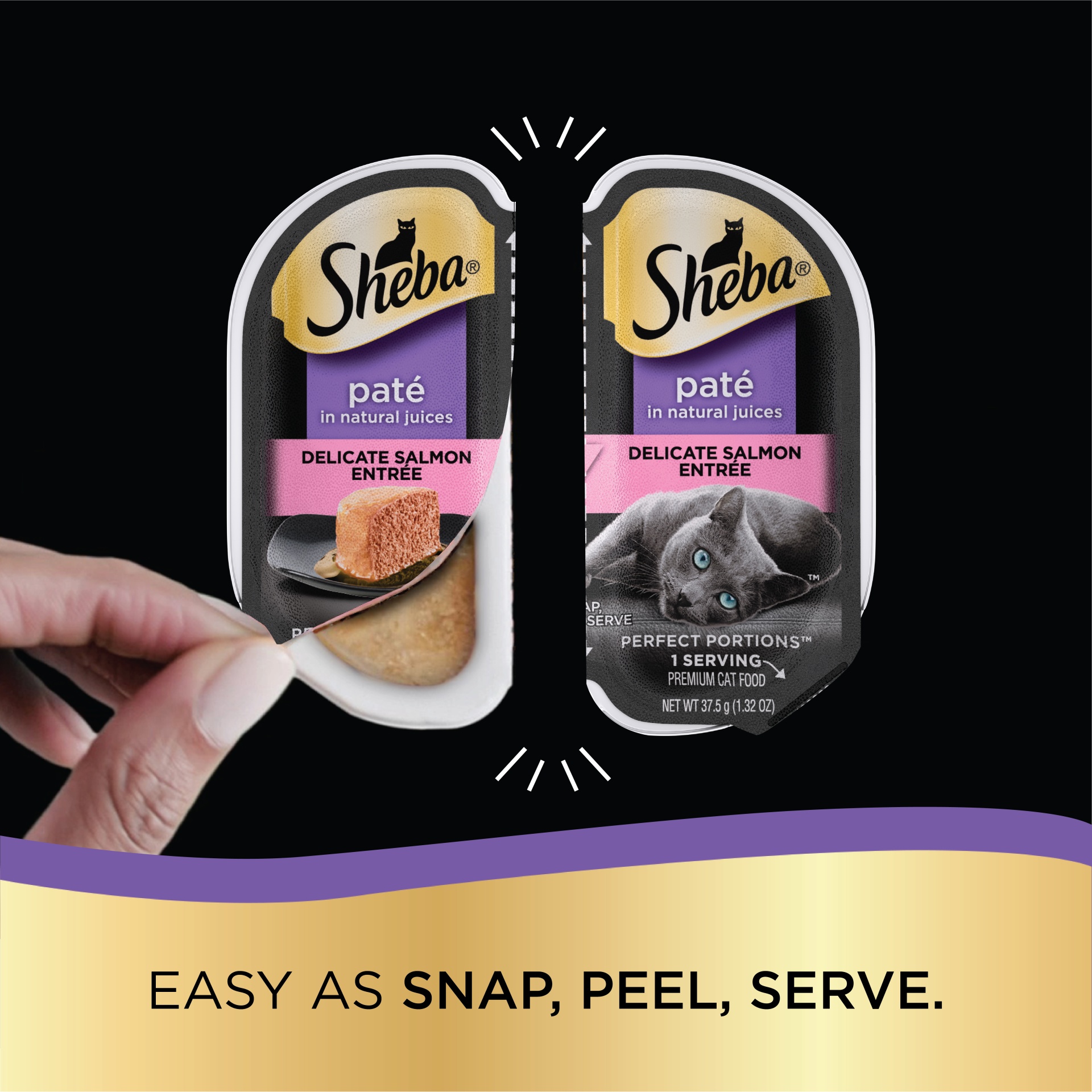 slide 6 of 7, Sheba Wet Cat Food Pate Variety Pack, Savory Chicken And Delicate Salmon Entrees, 2.6 oz