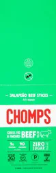 Chomps Medium Jalapeno Beef Stick 24 ea